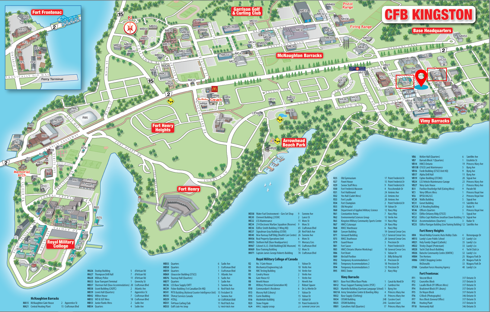 CFB Kingston Base Map